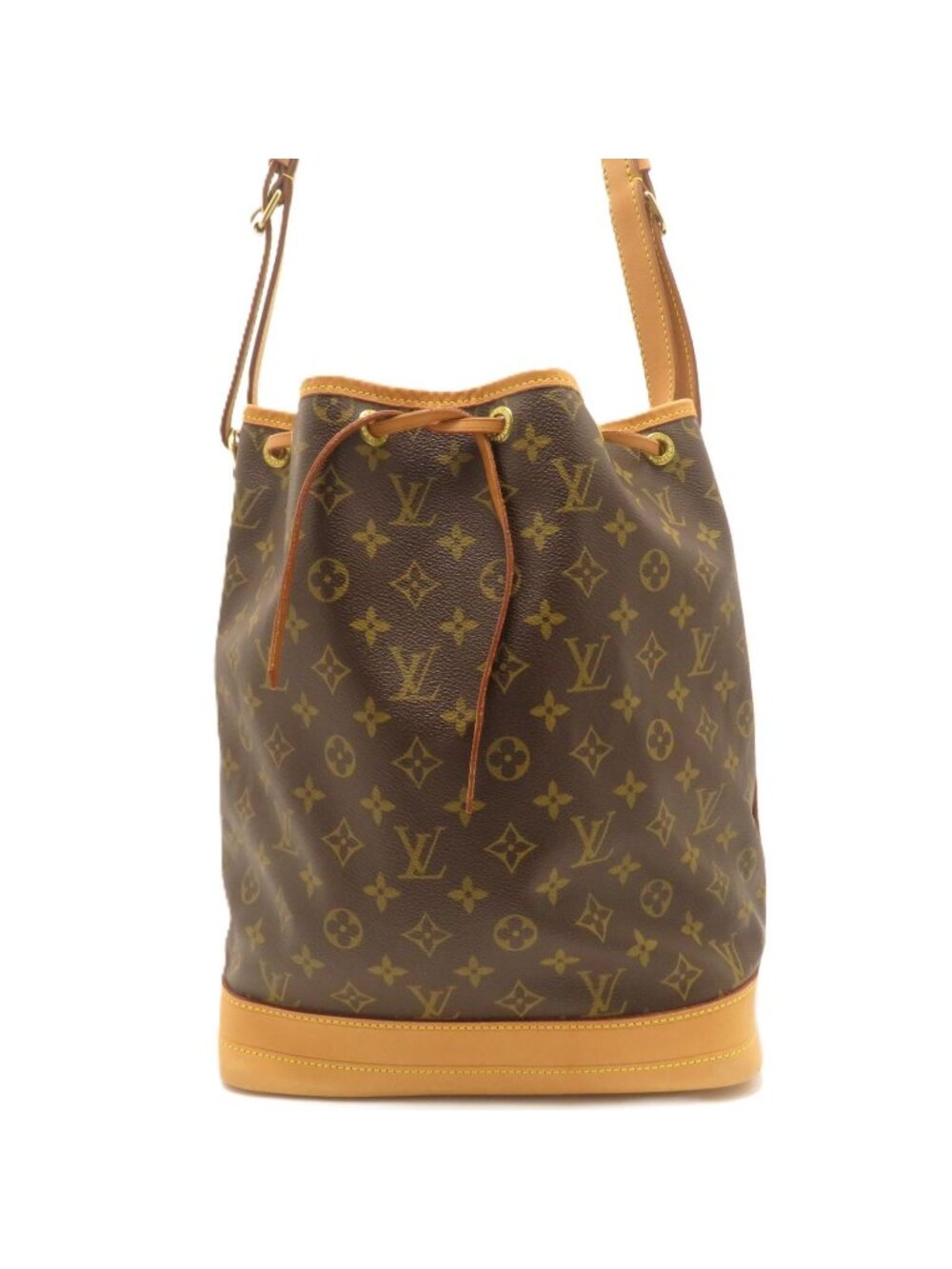 Louis Vuitton Noe Monogram Shoulder Bag Canvas Brown